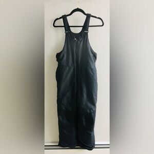 All In Motion Kids Snowbibs Pants XL 14-16 Black Ski Insulated Waterproof Winter